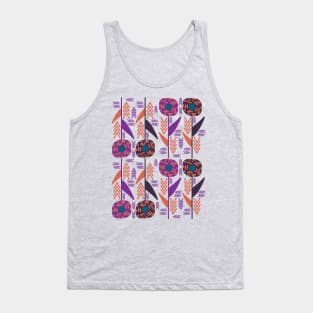 Purple Flowers and Arrows Tank Top